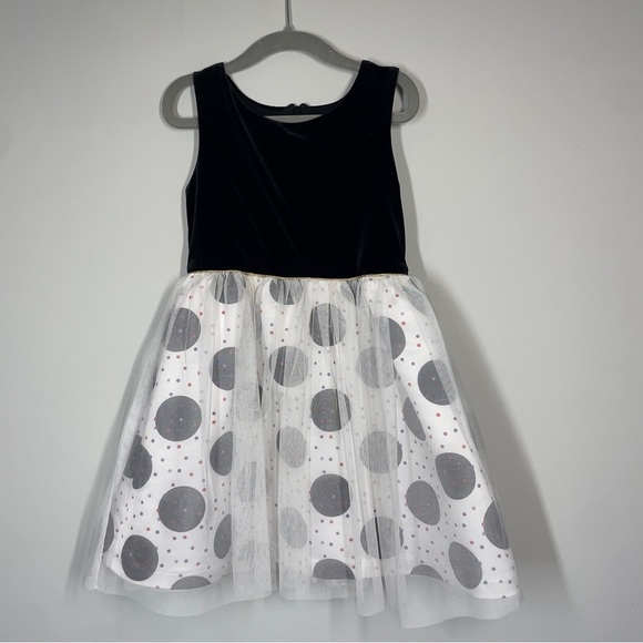 Cat & Jack 4T formal dress velvet polka dots tulle 4T - Picture 1 of 6